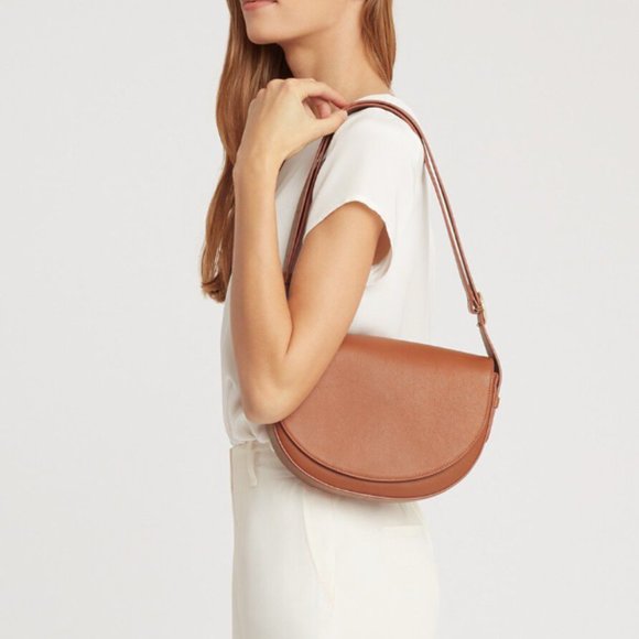 Cuyana Half-Moon Shoulder Bag in Caramel - Picture 1 of 16